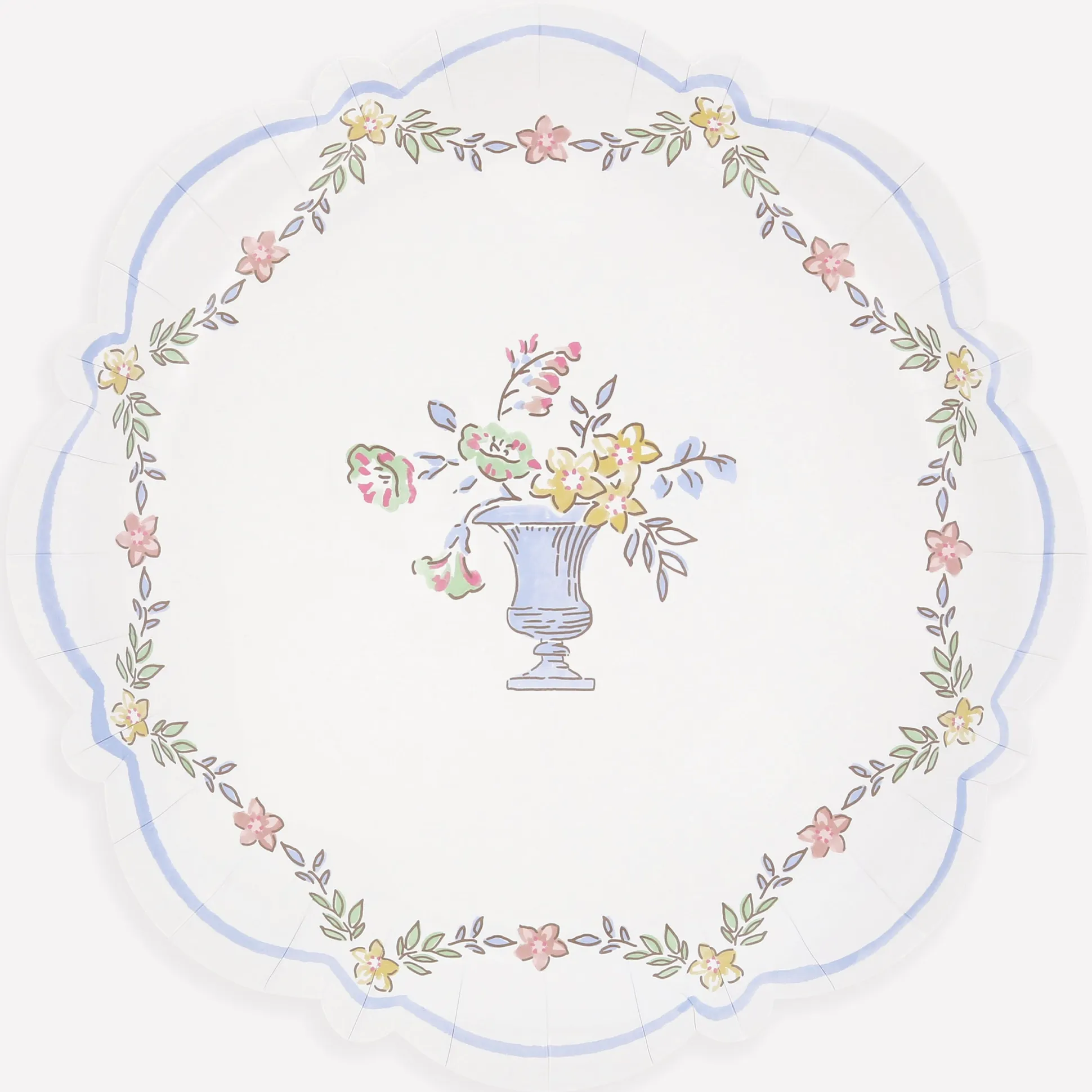 Chintz Border Dinner Plates, Set of 8