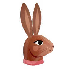 Chocolate Bunny Dinner Plates, Pack of 8