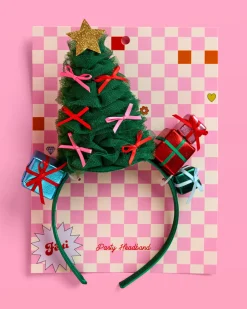 Christmas Tree Headband - green tulle headband