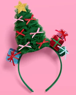 Christmas Tree Headband - green tulle headband