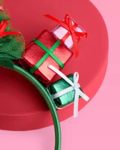 Christmas Tree Headband - green tulle headband