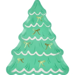 Christmas Tree With Bows Plates, Pack of 8