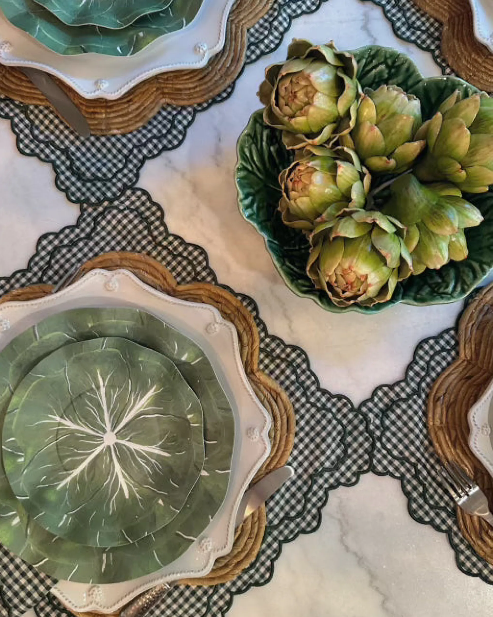 Classic Cabbage Dessert Plates, Set of 12