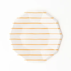 Clementine Frenchie Striped Small Plates, Pack of 8
