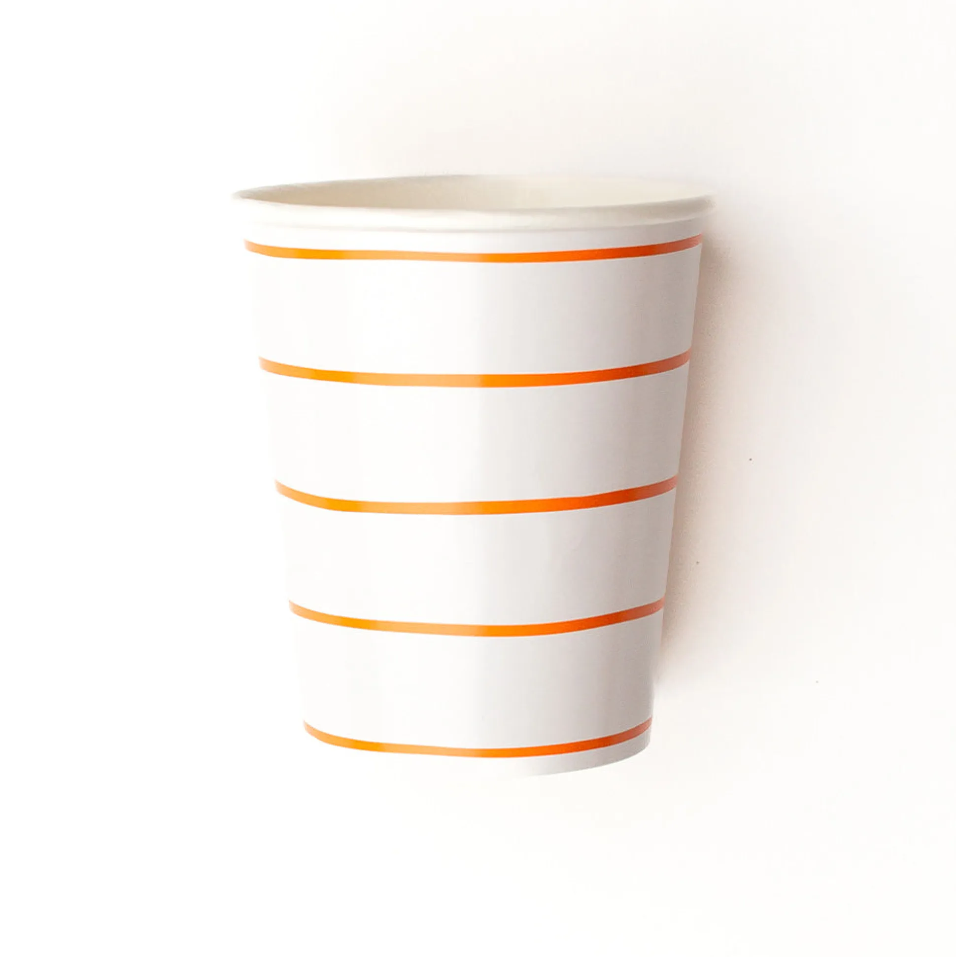 Clementine Frenchie Striped 9 oz Cups, Pack of 8