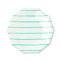 Clover Frenchie Striped Small Plates, Pack of 8