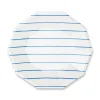 Cobalt Frenchie Striped Large Plates, Pack of 8