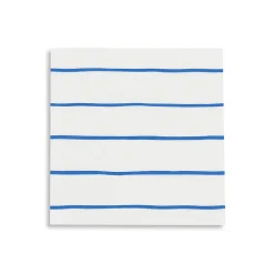 Cobalt Frenchie Striped Petite Napkins, Pack of 16