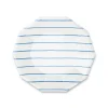 Cobalt Frenchie Striped Small Plates, Pack of 8