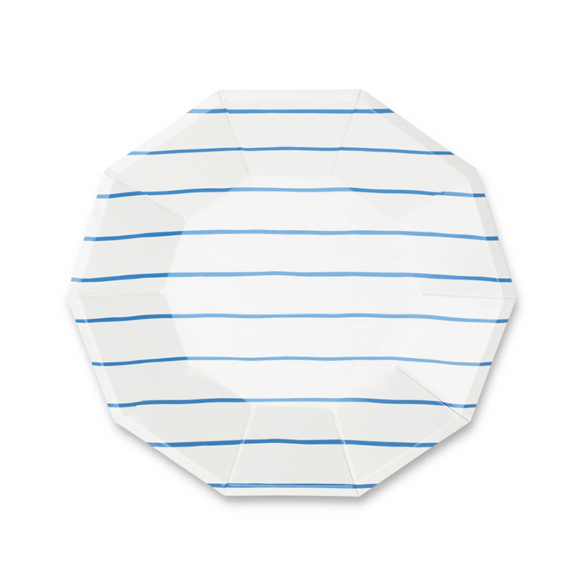 Cobalt Frenchie Striped Small Plates, Pack of 8
