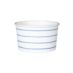 Cobalt Frenchie Striped Treat Cups, Pack of 8