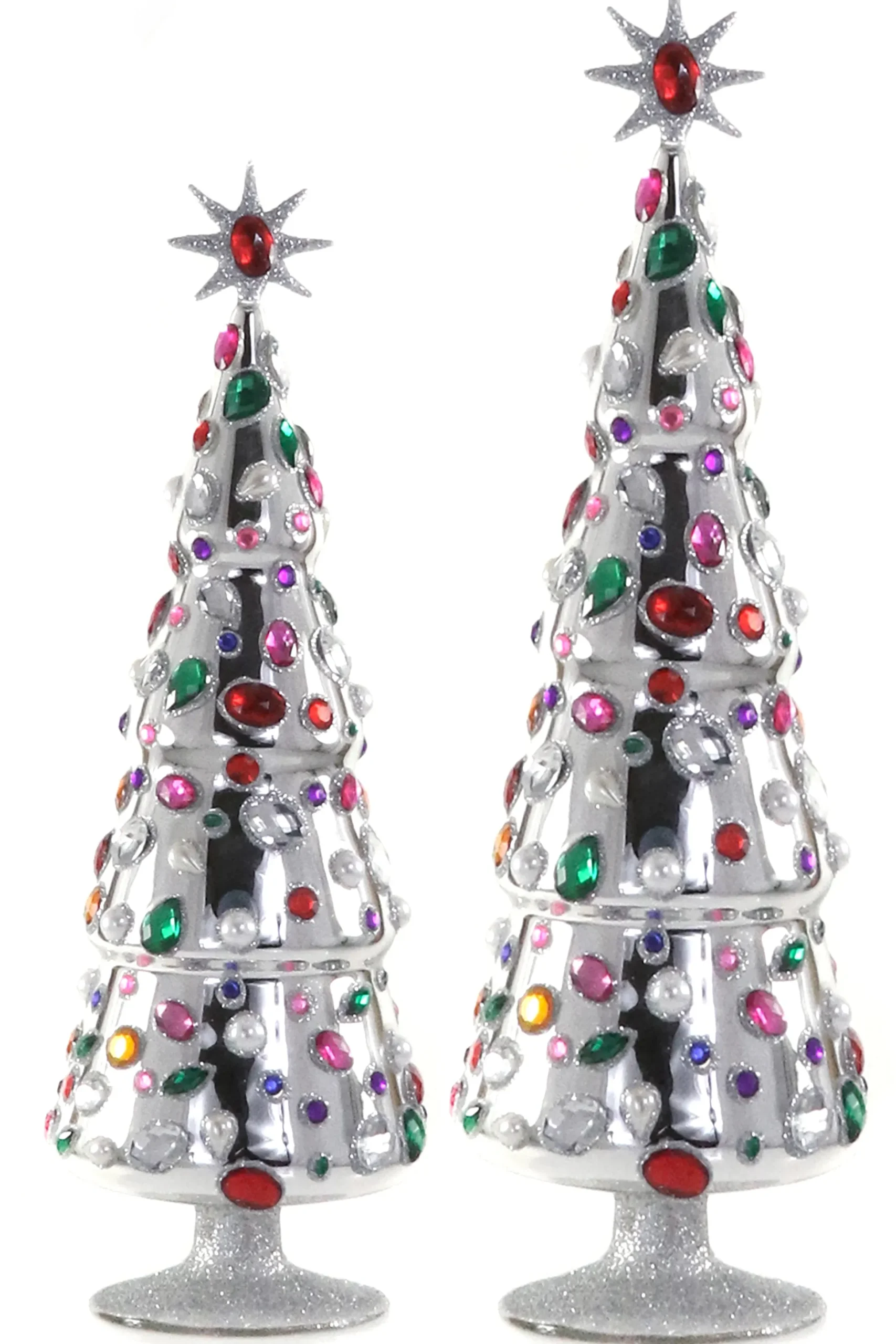 Collected Gem Trees-Silver, Set of 2