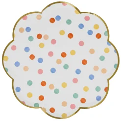 Colorful Pattern Dinner Plates, Assorted Pack of 8
