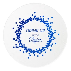 Confetti Frame Coasters, Blue Foil