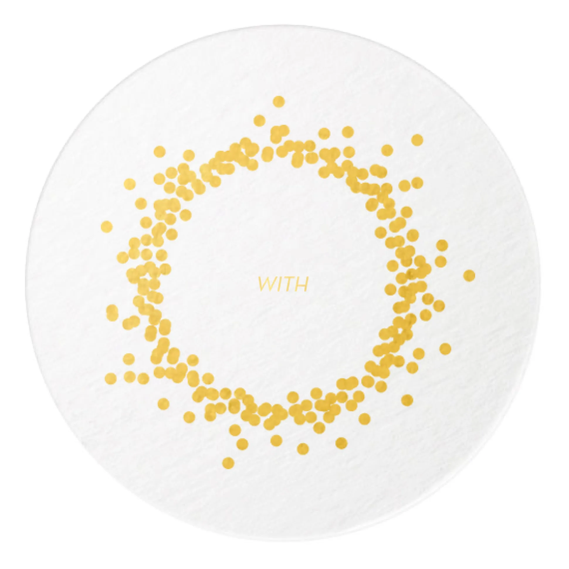 Confetti Frame Coasters, Gold Foil