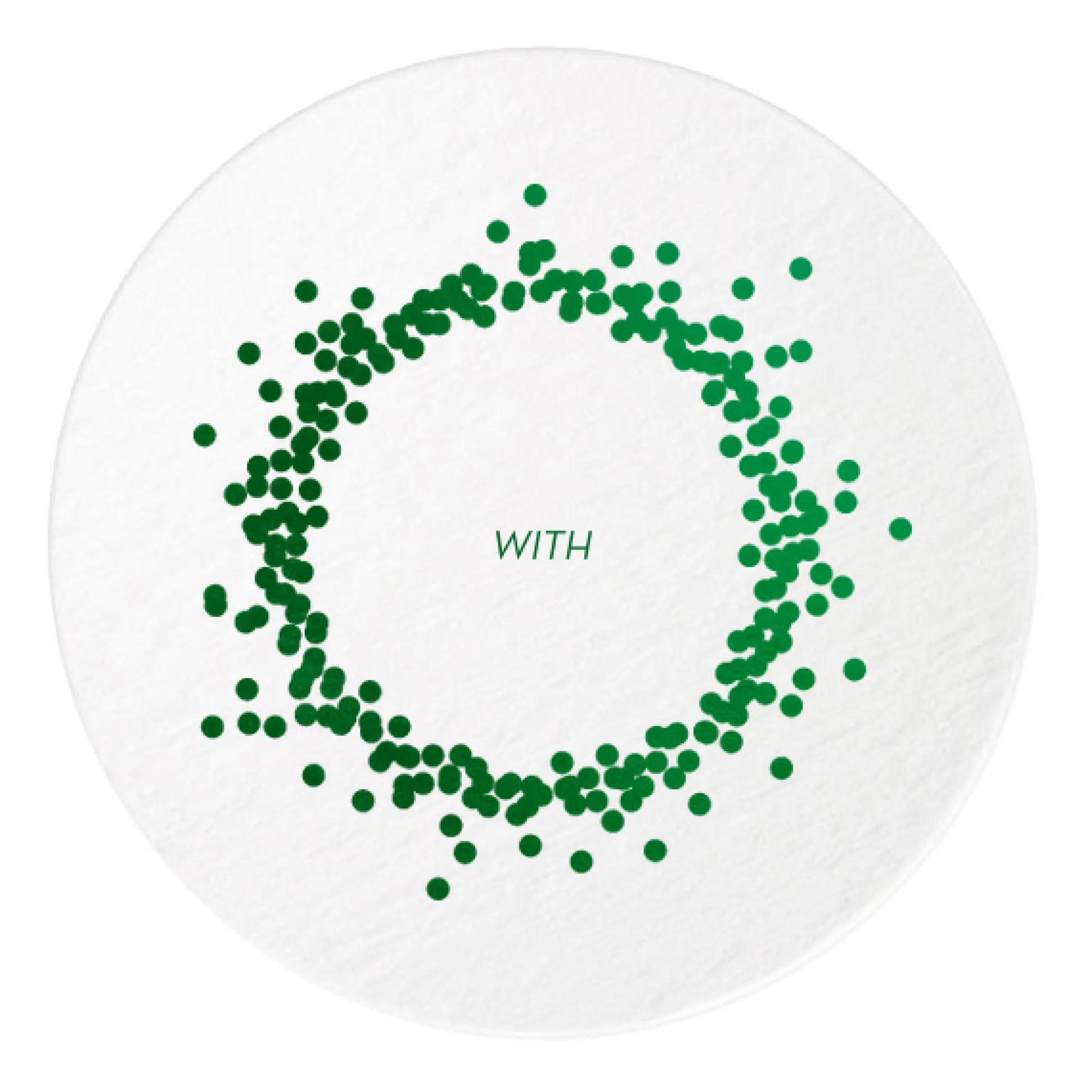 Confetti Frame Coasters, Green Foil