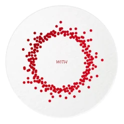 Confetti Frame Coasters, Red Foil