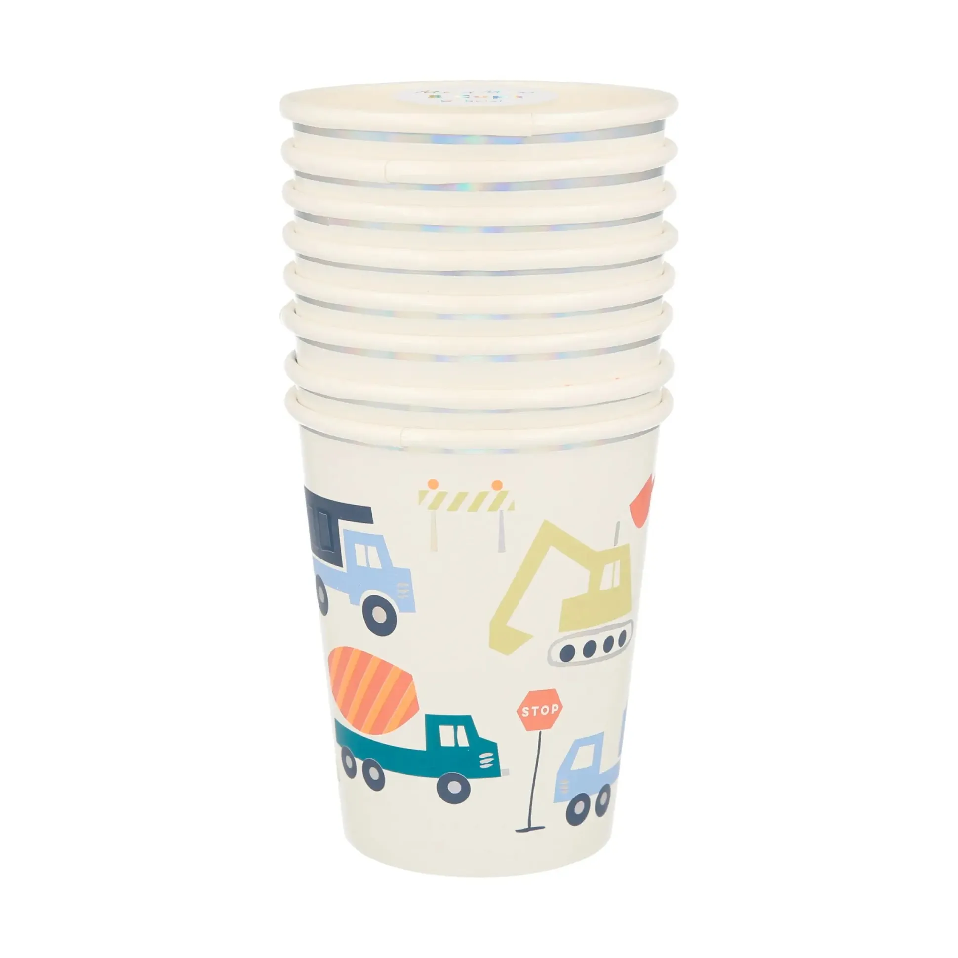 Construction Cups, Pack of 8