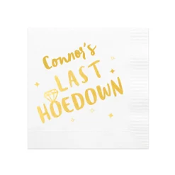 Cowgirl Bachelorette Personalized Napkin, Gold Foil