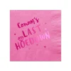 Cowgirl Bachelorette Personalized Napkin, Fuchsia Foil