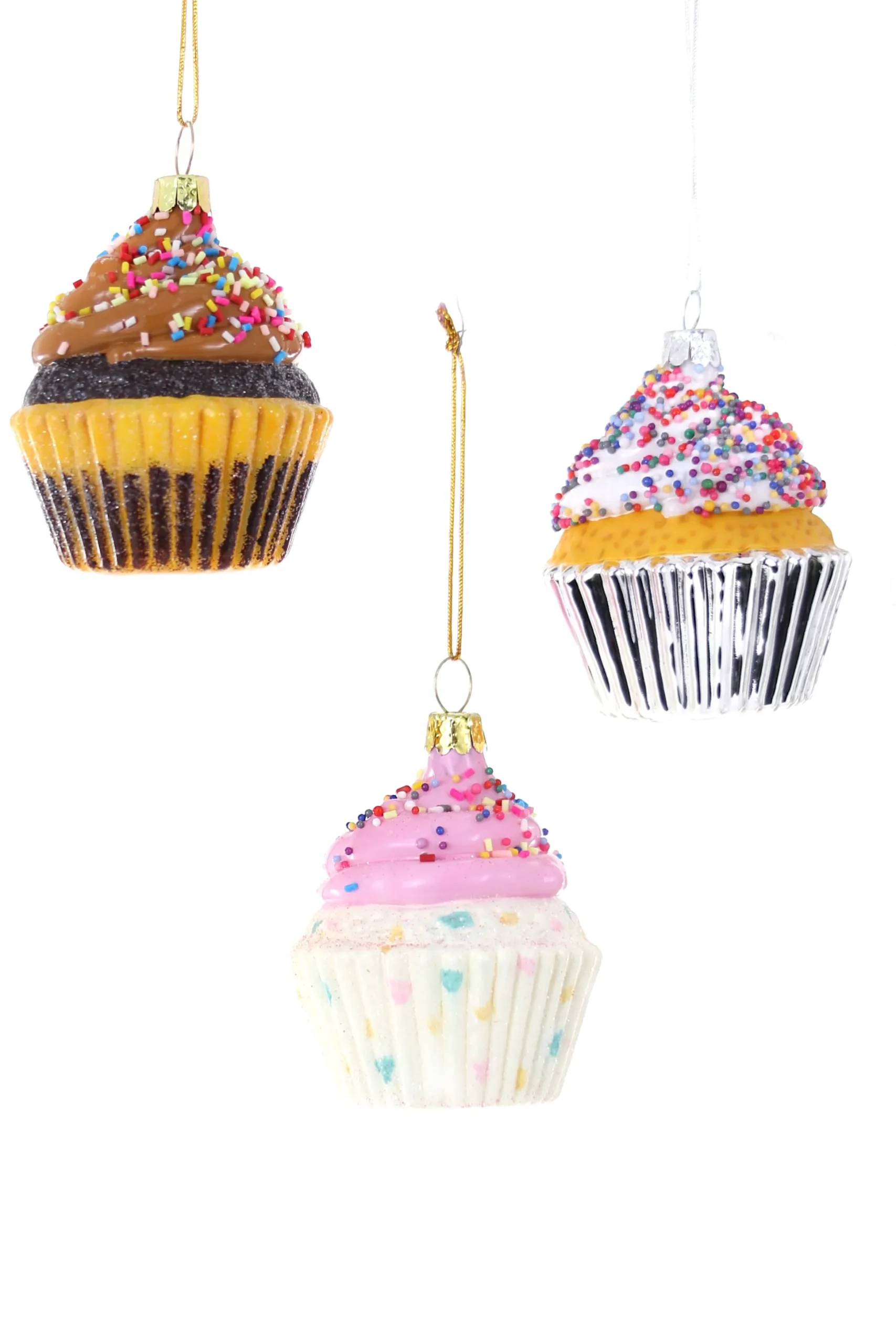 Cupcake Ornaments, Set of 6