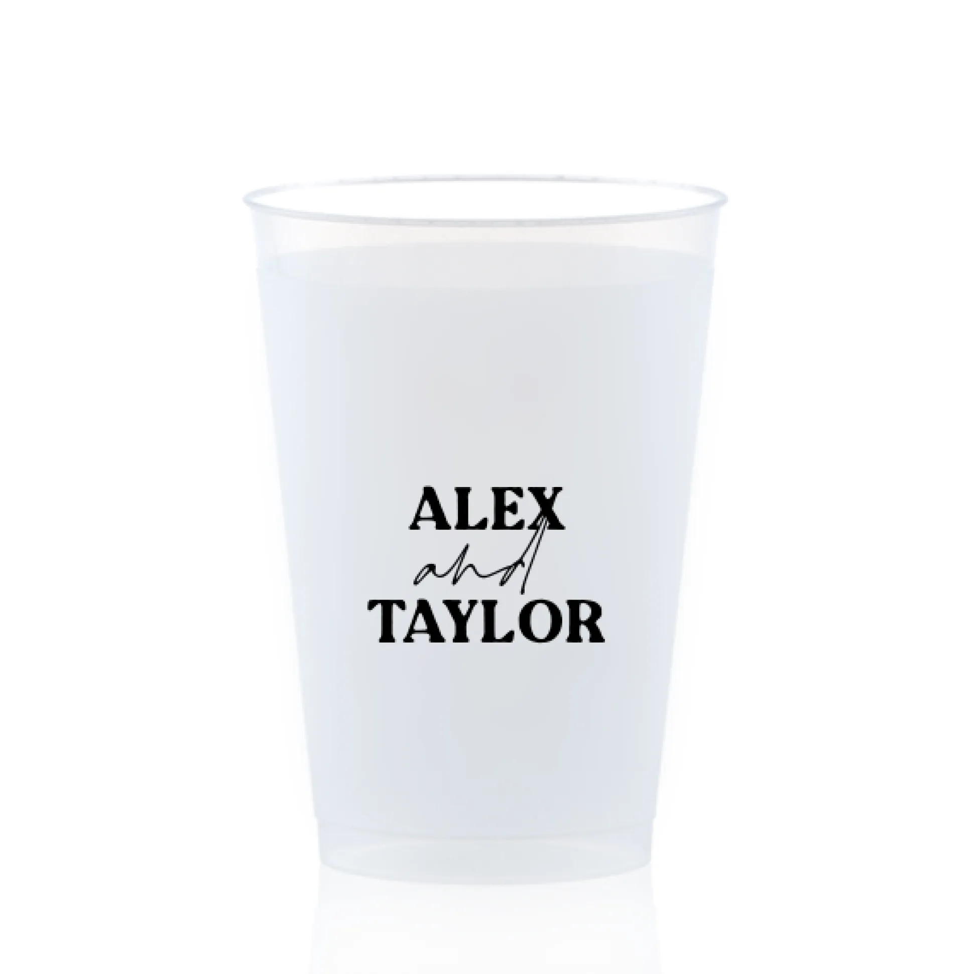 Custom Pasta Party Cup, Black Foil