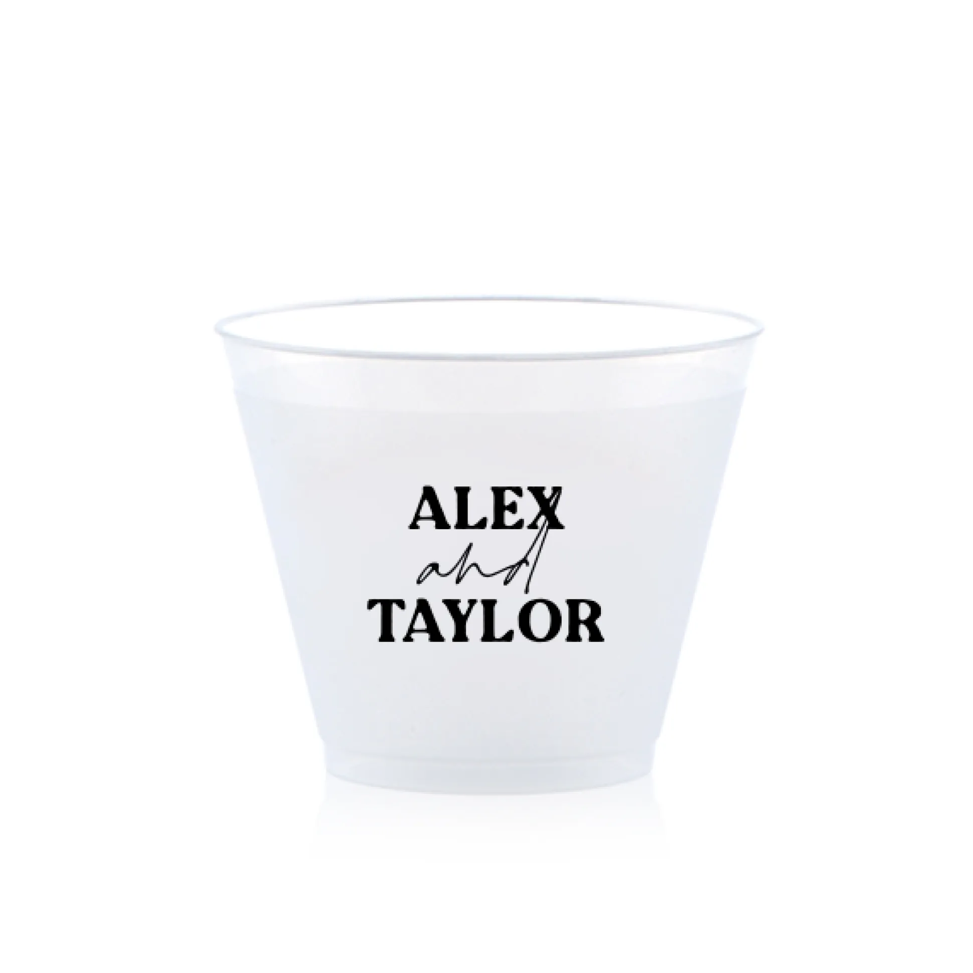 Custom Pasta Party Cup, Black Foil