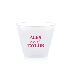 Custom Pasta Party Cup, Fuchsia Foil