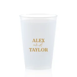 Custom Pasta Party Cup, Gold Foil