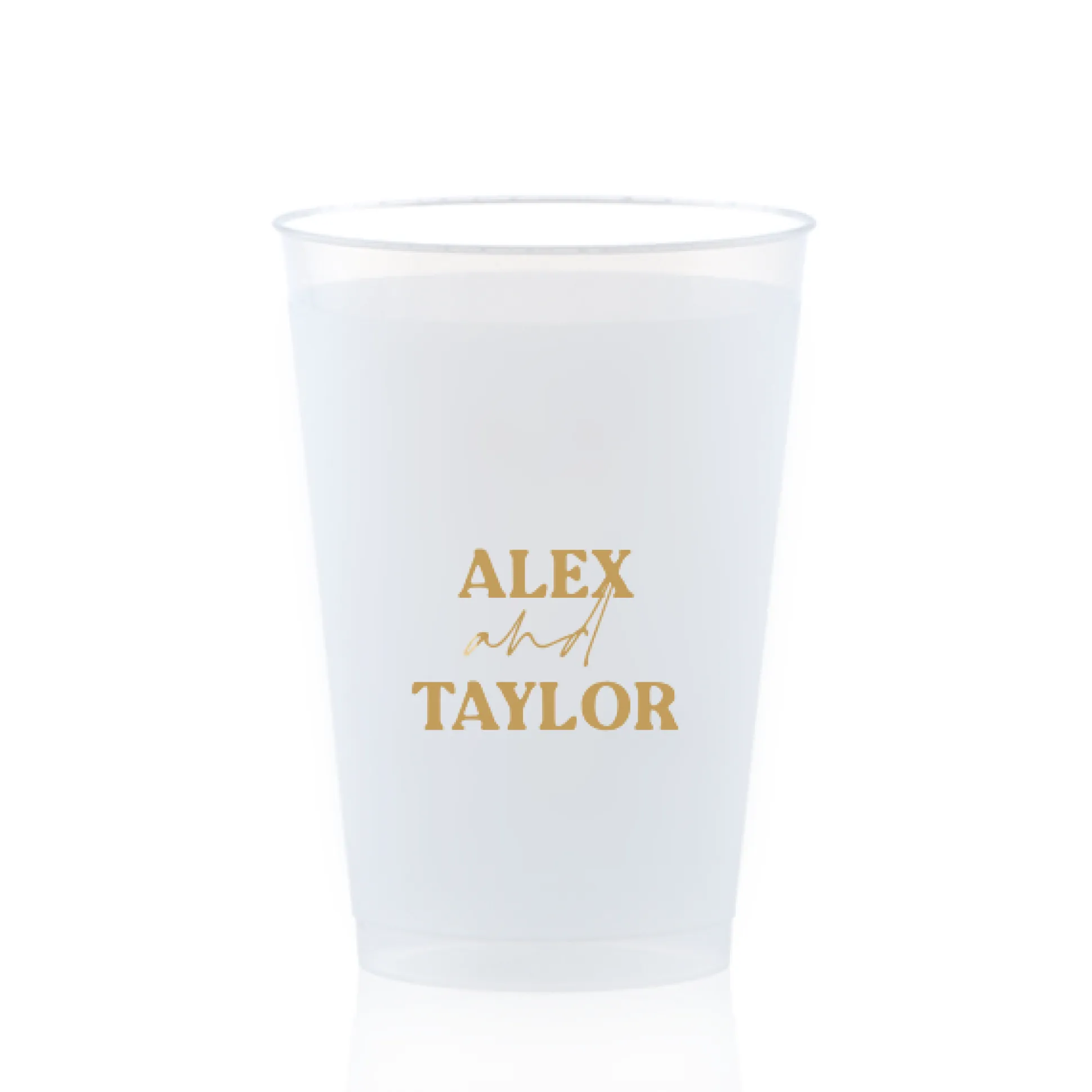 Custom Pasta Party Cup, Gold Foil