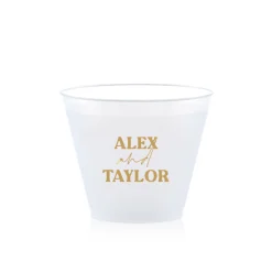 Custom Pasta Party Cup, Gold Foil
