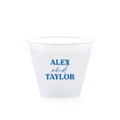 Custom Pasta Party Cup, Royal Blue Foil