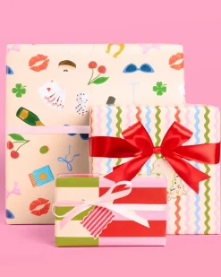 Cute Girl Wrapping Paper - 12 sheets + 16 tags