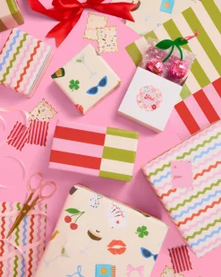 Cute Girl Wrapping Paper - 12 sheets + 16 tags