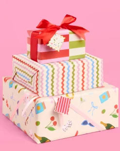 Cute Girl Wrapping Paper - 12 sheets + 16 tags