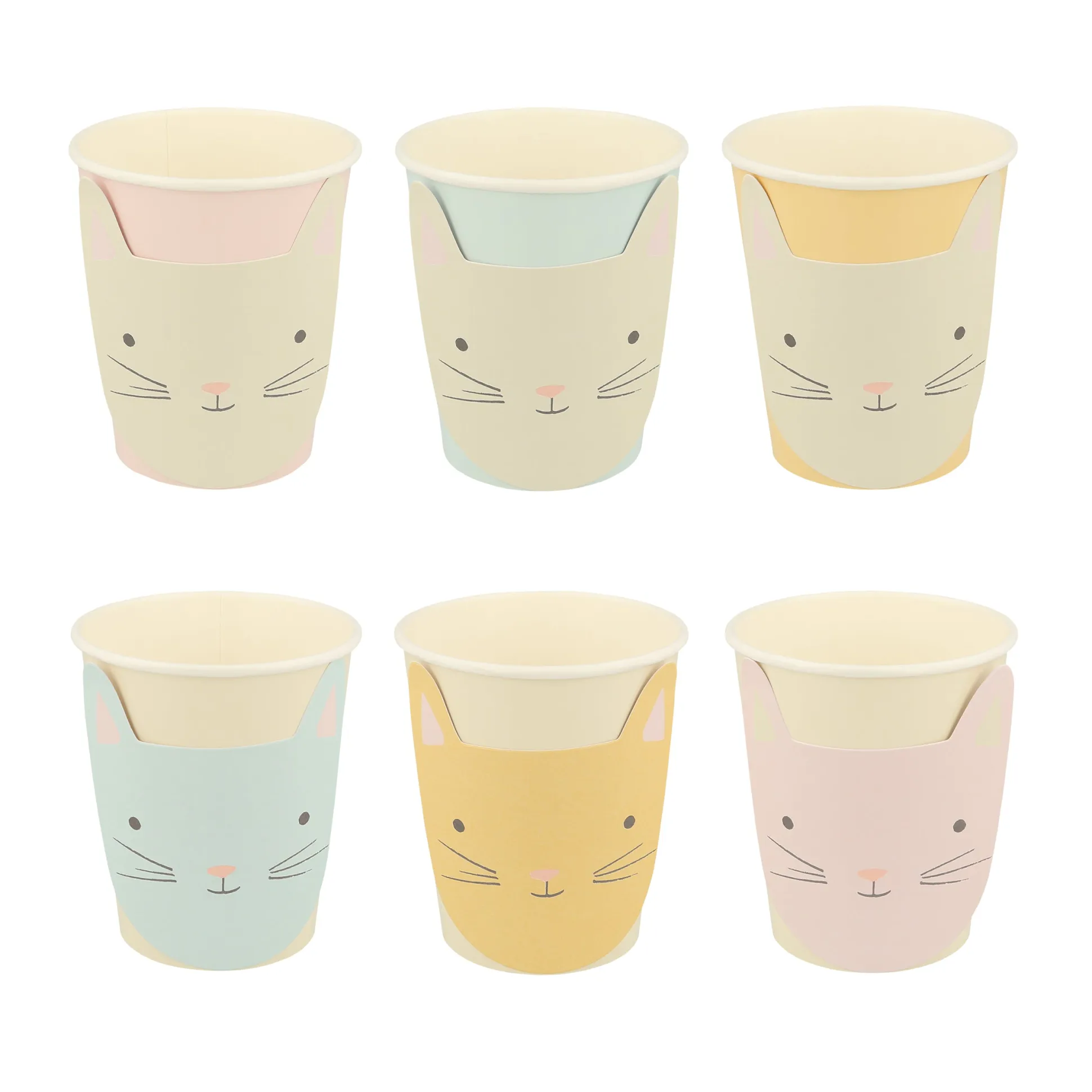 Cute Kitten Cups, Pack of 8