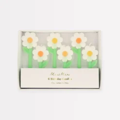 Daisy Candles, Pack of 6