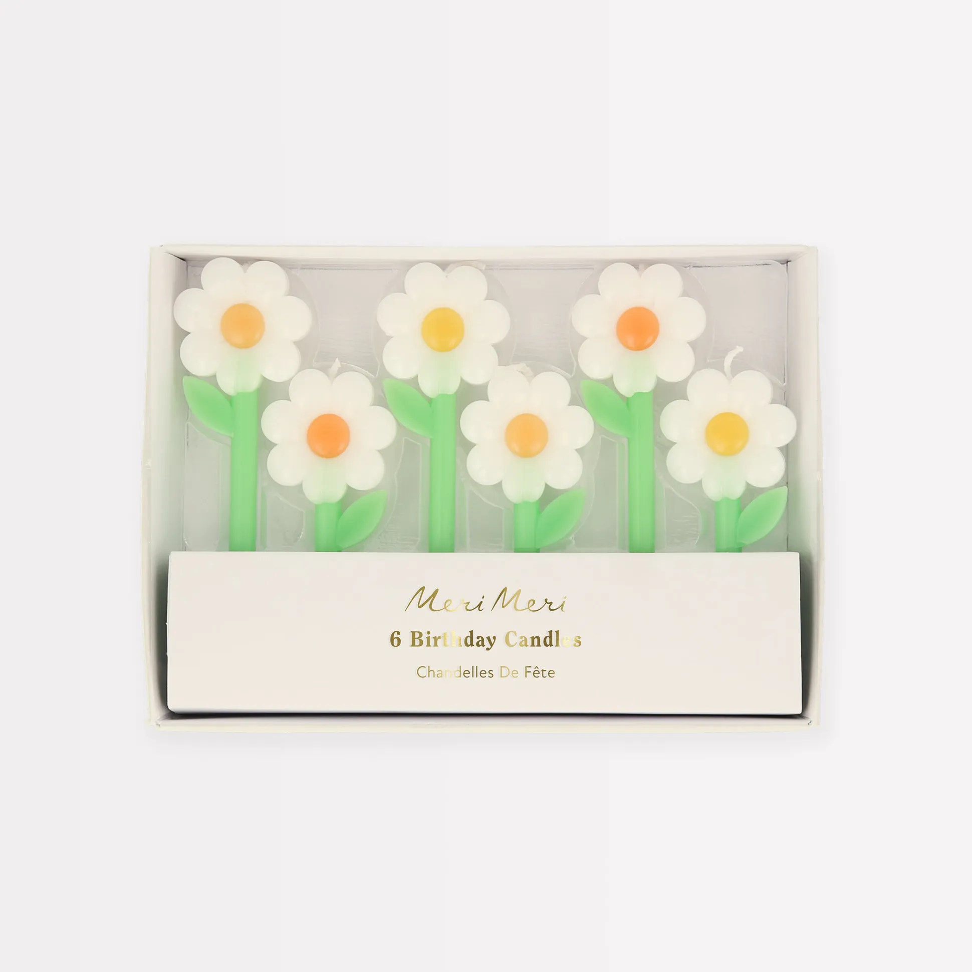 Daisy Candles, Pack of 6