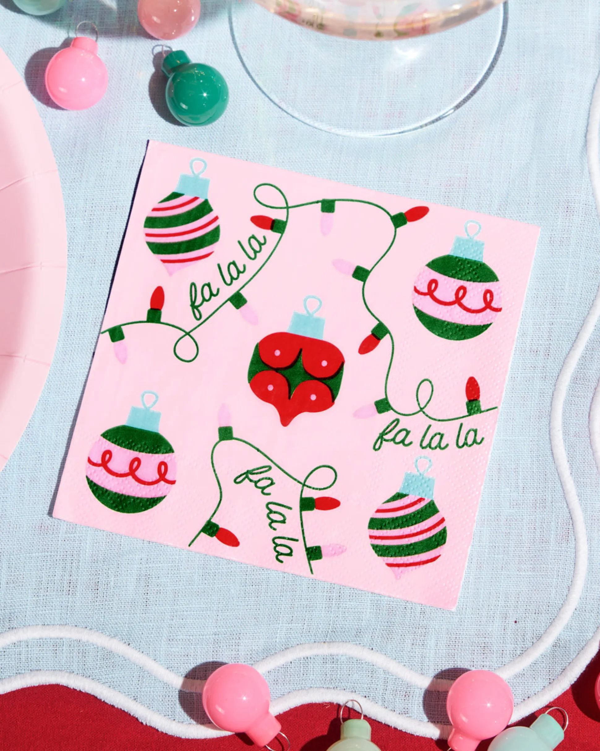 Deck the Halls Napkins - 25 square napkins