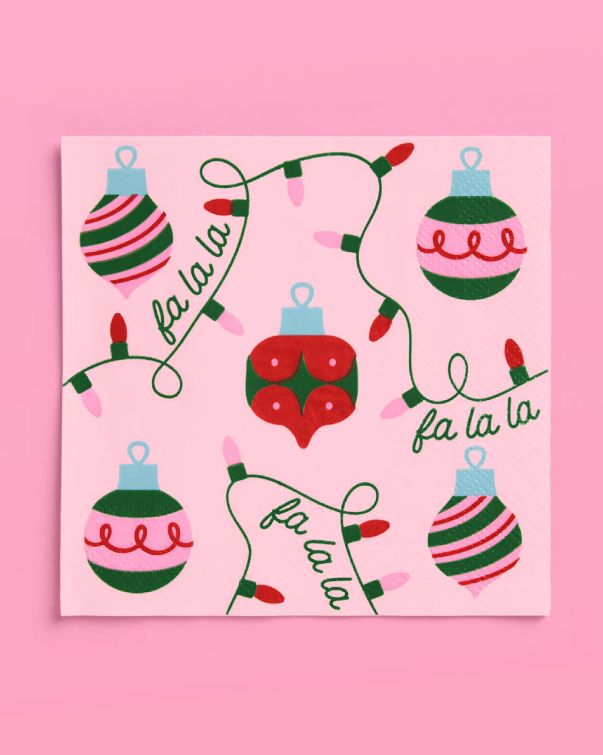 Deck the Halls Napkins - 25 square napkins