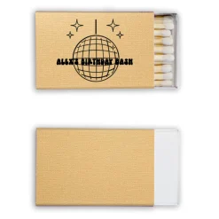 Disco Ball Custom Matches, Black Foil