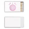 Disco Ball Custom Matches, Fuchsia Foil