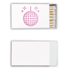 Disco Ball Custom Matches, Fuchsia Foil