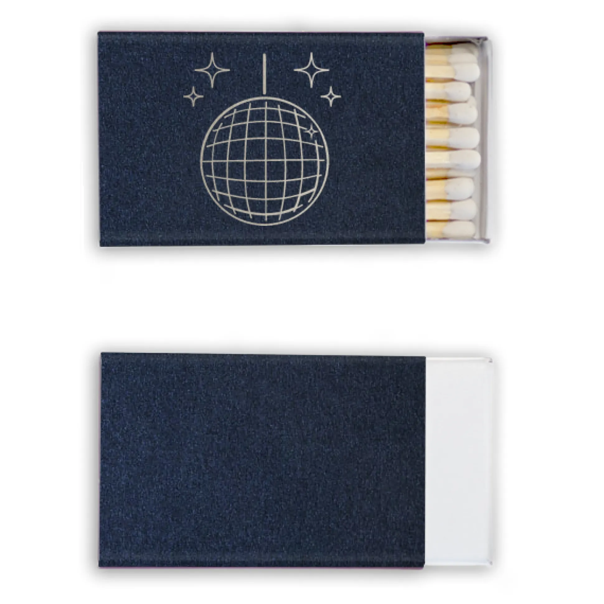 Disco Ball Custom Matches, Silver Foil