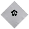 Disco Floral Initial Napkin, Black Foil