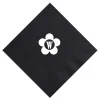 Disco Floral Initial Napkin, White Foil