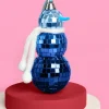 Disco Snowman Ornament - blue disco ornament