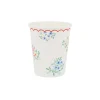 Ditsy Posy Scalloped Cups, Pack of 8