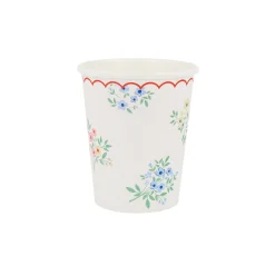 Ditsy Posy Scalloped Cups, Pack of 8