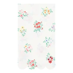 Ditsy Posy Scalloped Guest Towels, Pack of 16